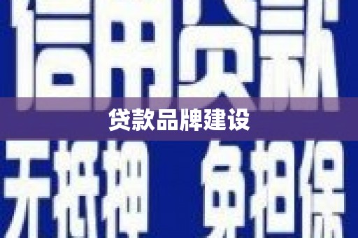 双柏贷款品牌建设