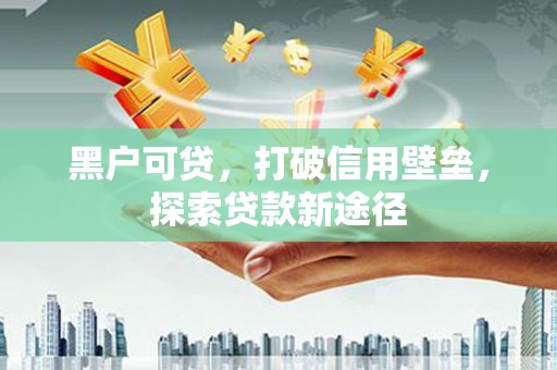 双柏黑户可贷，打破信用壁垒，探索贷款新途径