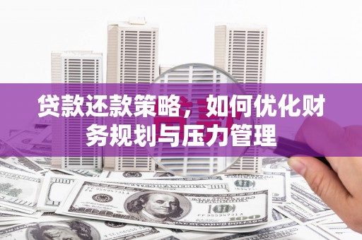 双柏贷款还款策略，如何优化财务规划与压力管理