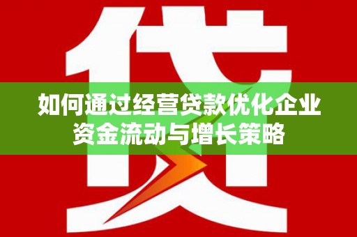 双柏如何通过经营贷款优化企业资金流动与增长策略