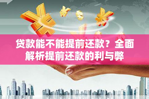 双柏贷款能不能提前还款？全面解析提前还款的利与弊