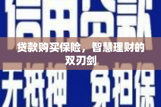 双柏贷款购买保险，智慧理财的双刃剑