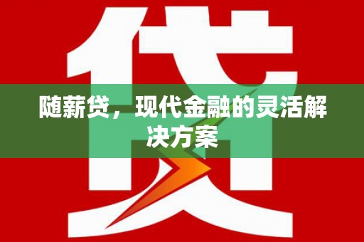 双柏随薪贷，现代金融的灵活解决方案