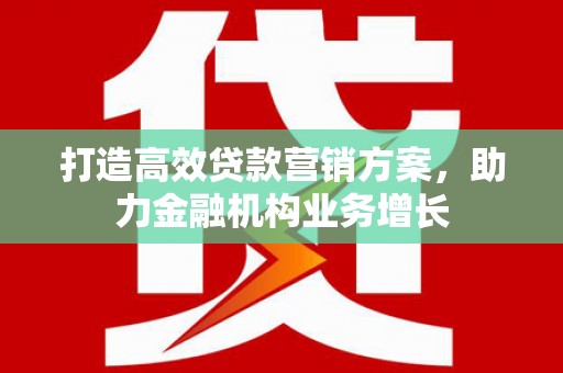 双柏打造高效贷款营销方案，助力金融机构业务增长