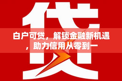 双柏白户可贷，解锁金融新机遇，助力信用从零到一