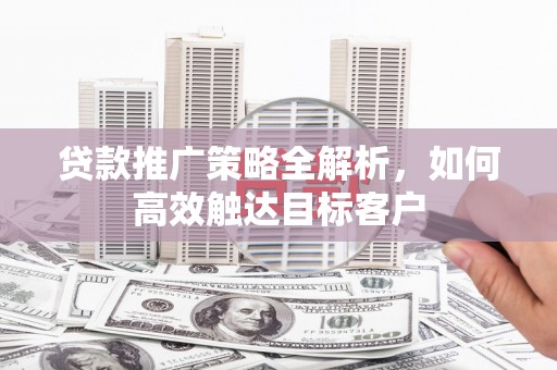 双柏贷款推广策略全解析，如何高效触达目标客户