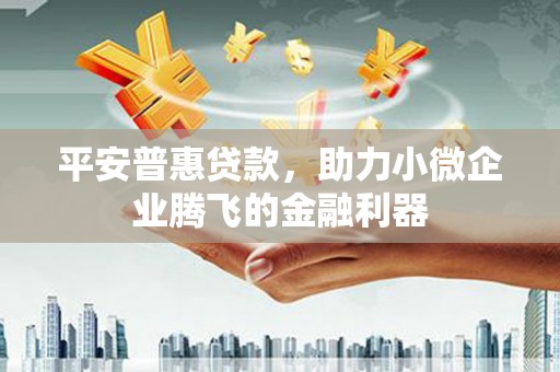 双柏平安普惠贷款，助力小微企业腾飞的金融利器