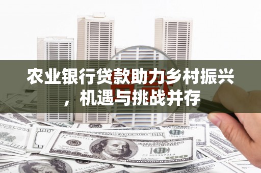 双柏农业银行贷款助力乡村振兴，机遇与挑战并存