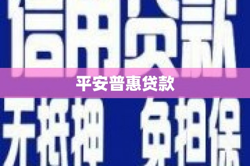 双柏平安普惠贷款