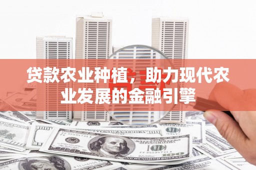 双柏贷款农业种植，助力现代农业发展的金融引擎