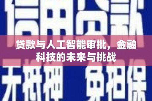 双柏贷款与人工智能审批，金融科技的未来与挑战