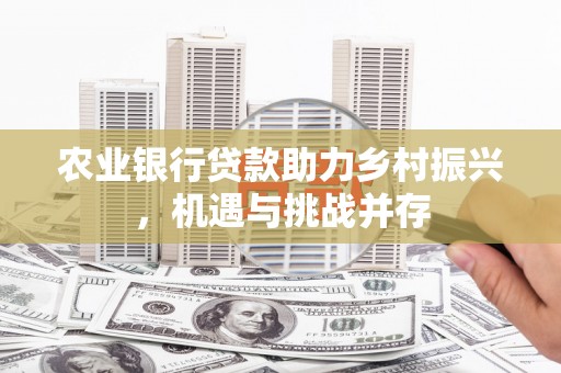 双柏农业银行贷款助力乡村振兴，机遇与挑战并存