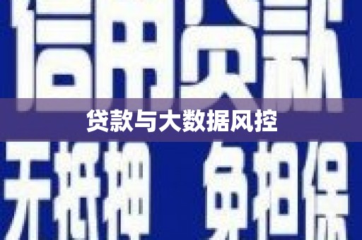 双柏贷款与大数据风控