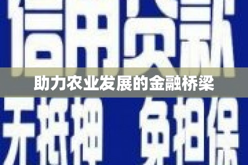双柏助力农业发展的金融桥梁