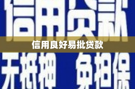 双柏信用良好易批贷款