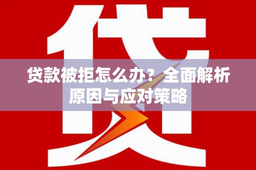 双柏贷款被拒怎么办？全面解析原因与应对策略
