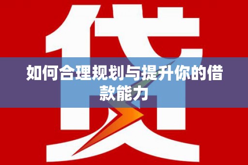 双柏如何合理规划与提升你的借款能力