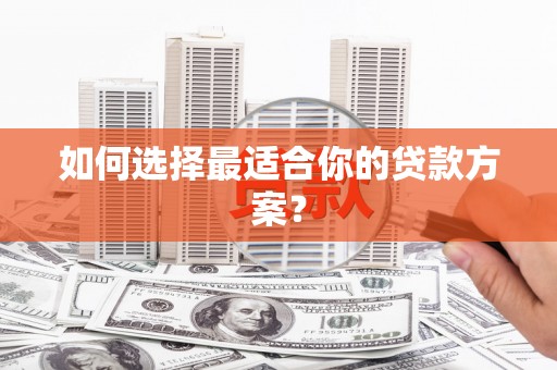 双柏如何选择最适合你的贷款方案？