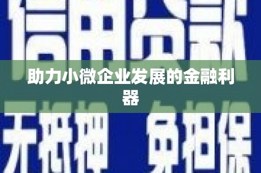 双柏助力小微企业发展的金融利器