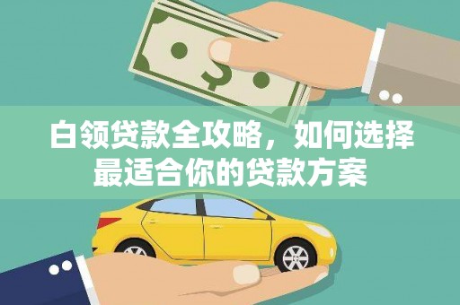 双柏白领贷款全攻略，如何选择最适合你的贷款方案