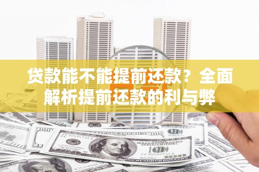 双柏贷款能不能提前还款？全面解析提前还款的利与弊